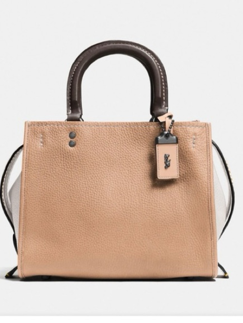 Coach 1941 Rogue Colourblock Beechwood & Chalk Top Handle with Straps